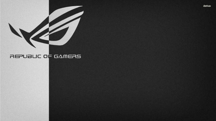 Black And White Asus Rog Logo Wallpaper