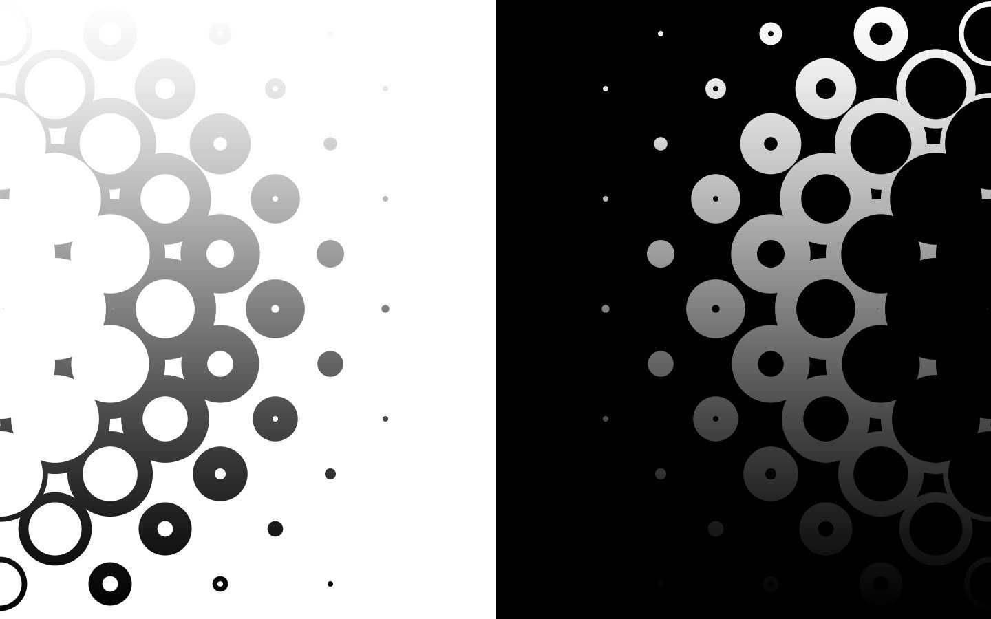 Black And White Circles Design Wallpaper