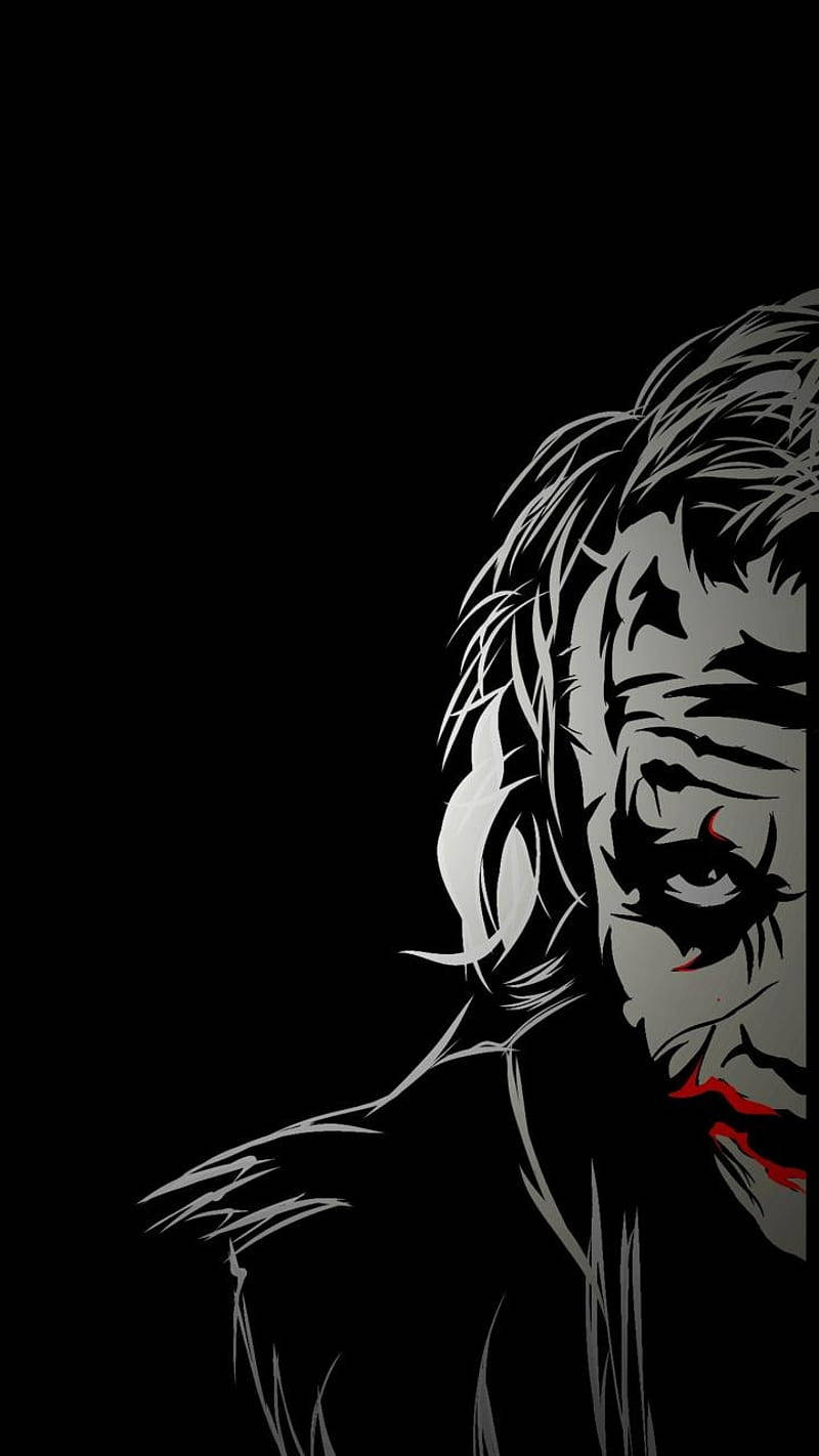 Black And White Joker Face Wallpaper