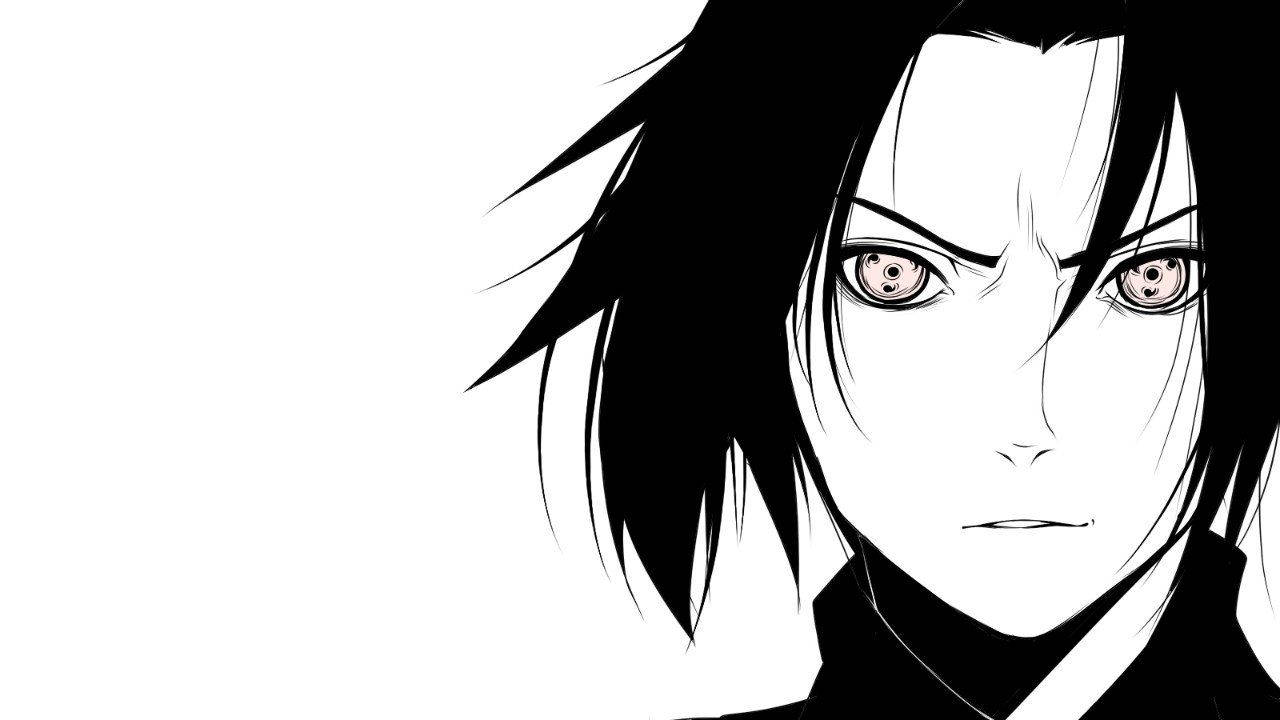 Black And White Sasuke Uchiha Wallpaper