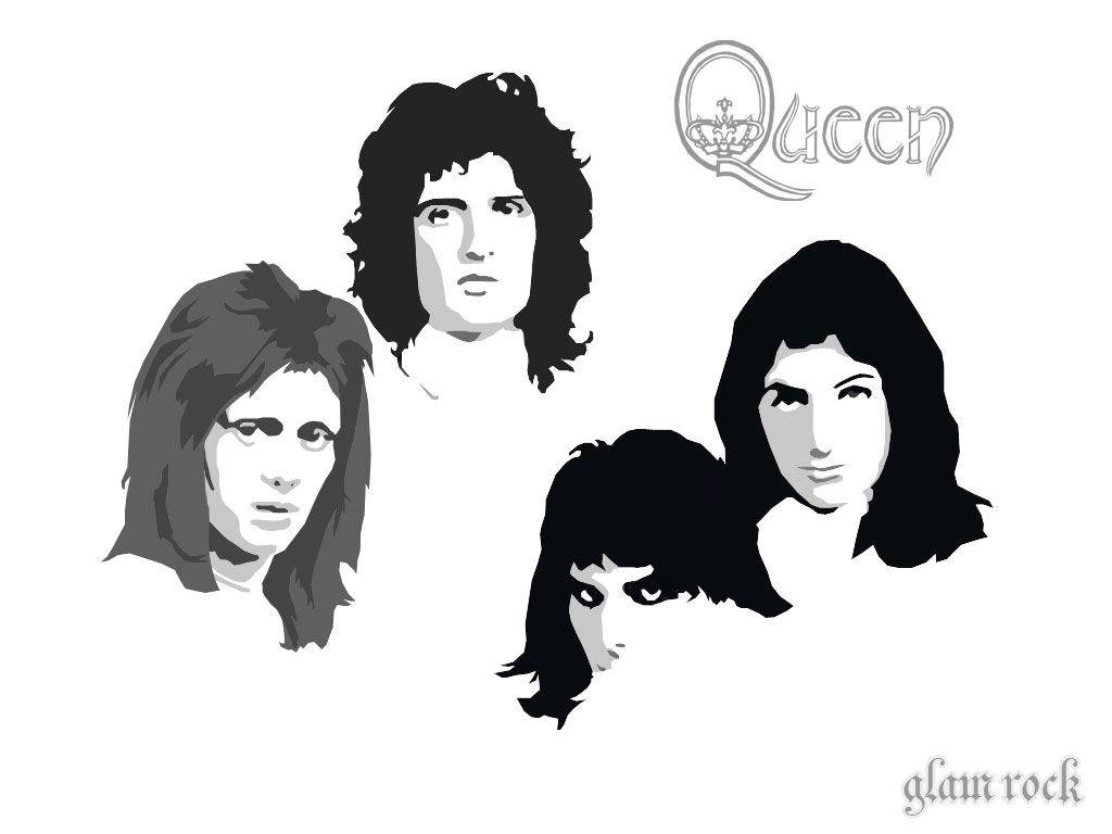 Black And White Sketch Of Queen Wallpaper