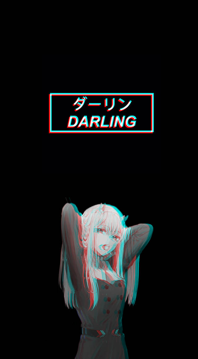 Black And White Zero Two Phone Wallpaper