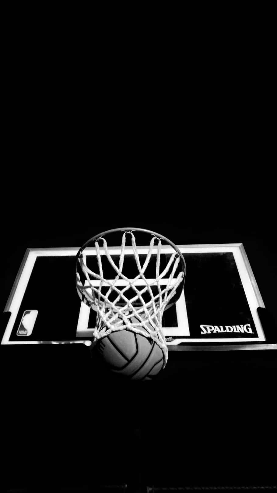 Black Basketball Ring Desktop Wallpaper