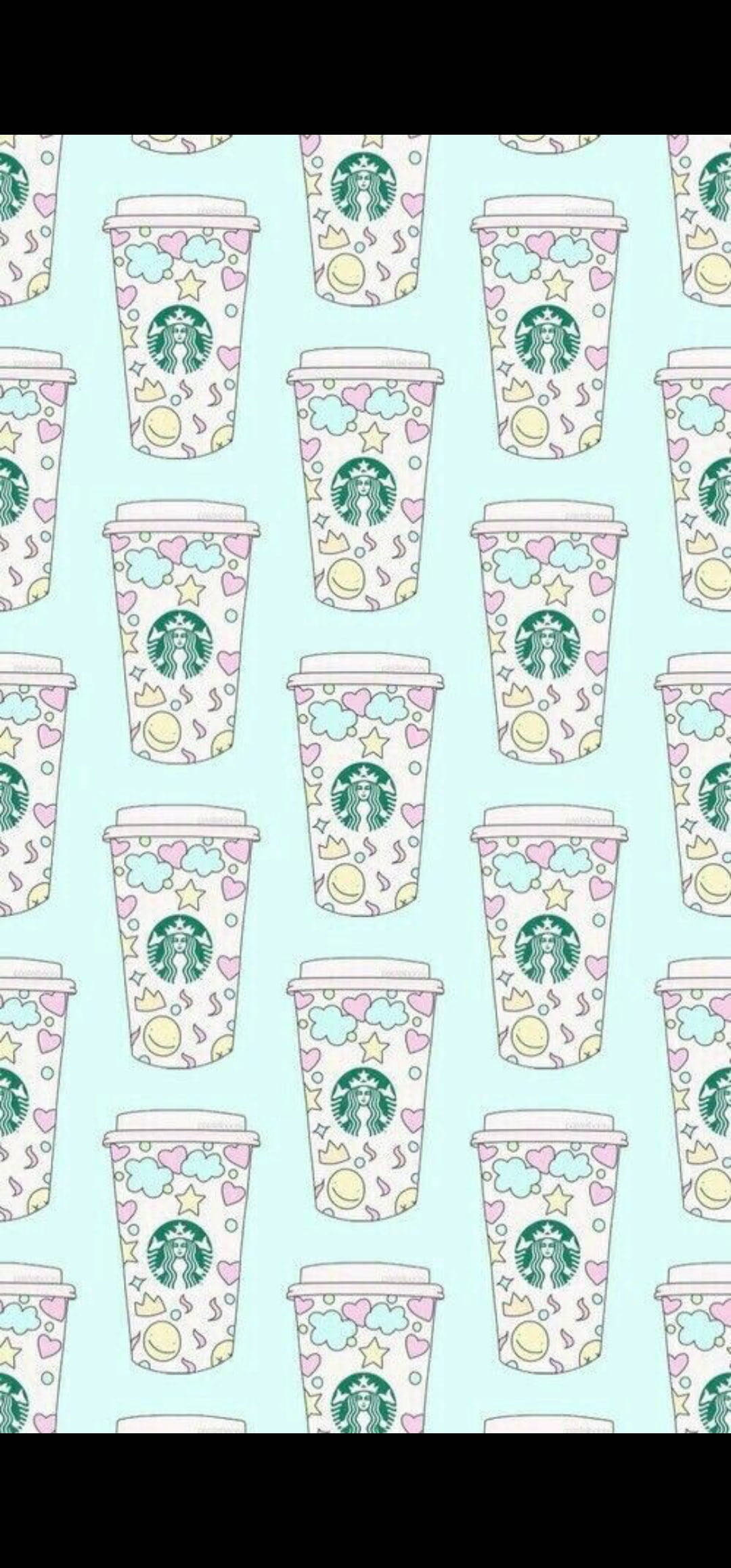 Black Border Starbucks Iphone Wallpaper