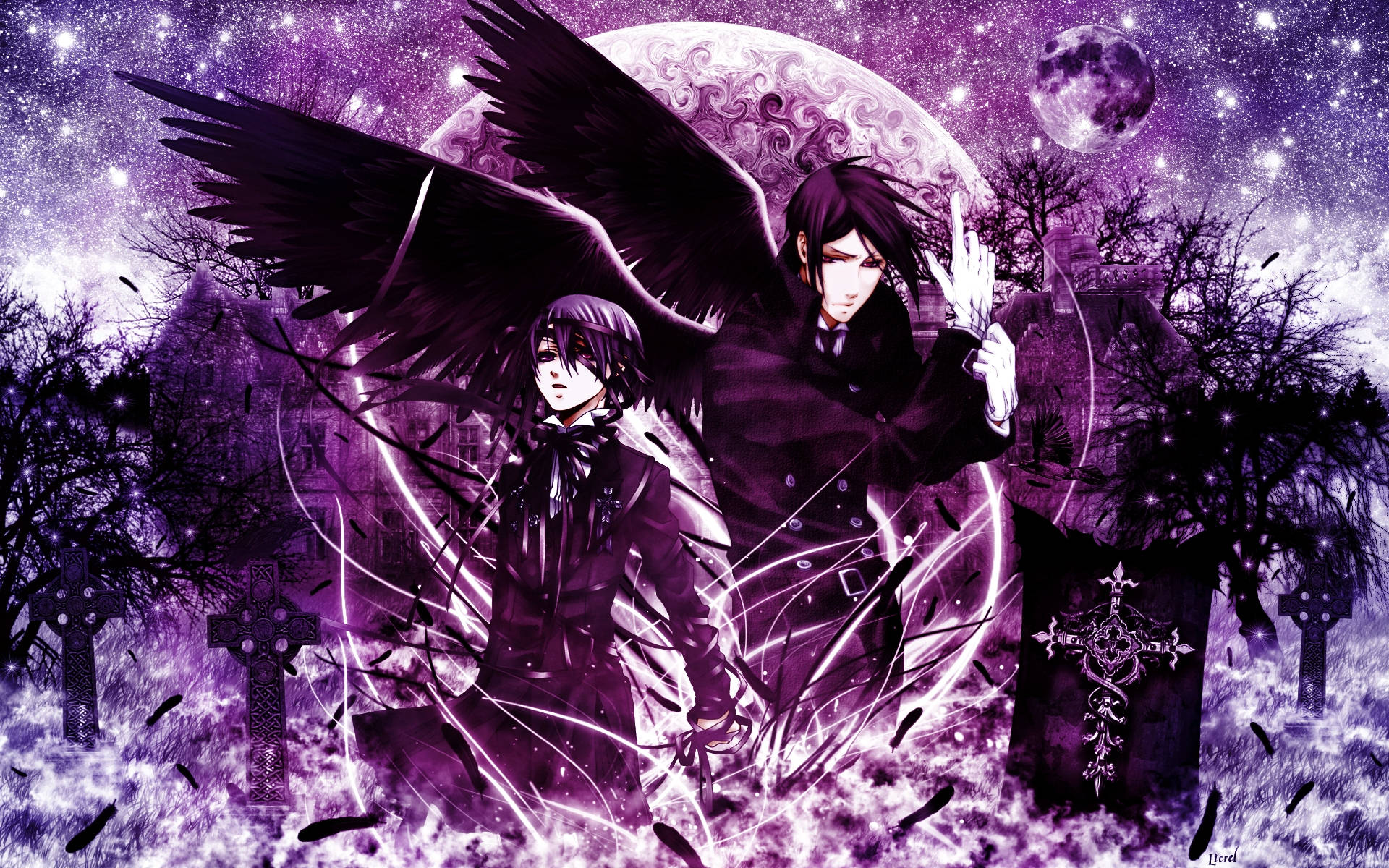 Black Butler Black Sebastian And Earl Wallpaper WallpapersOK