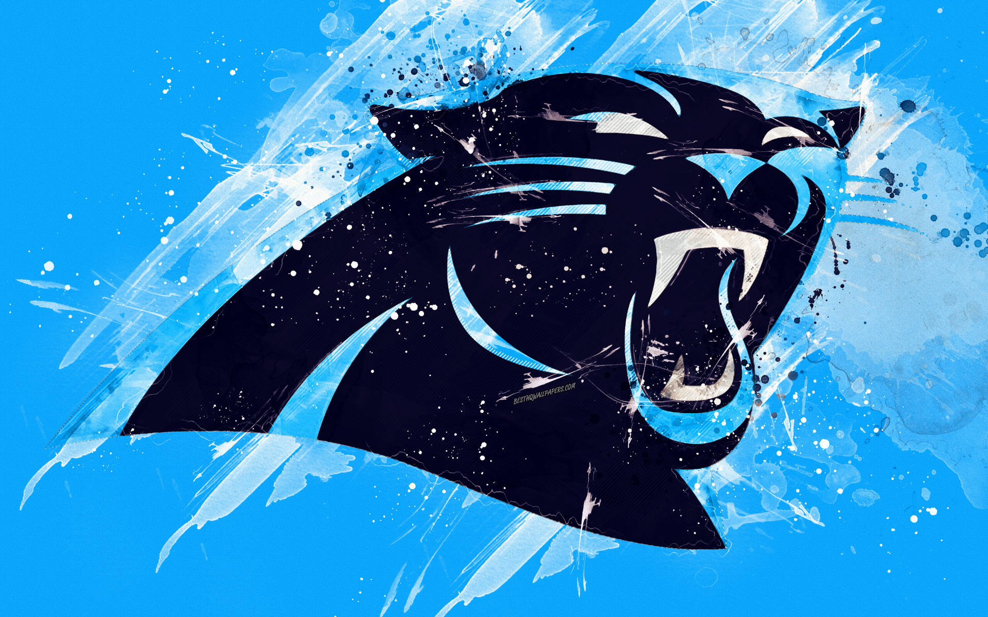 Black Carolina Panthers Nfl Team Logo Wallpaper