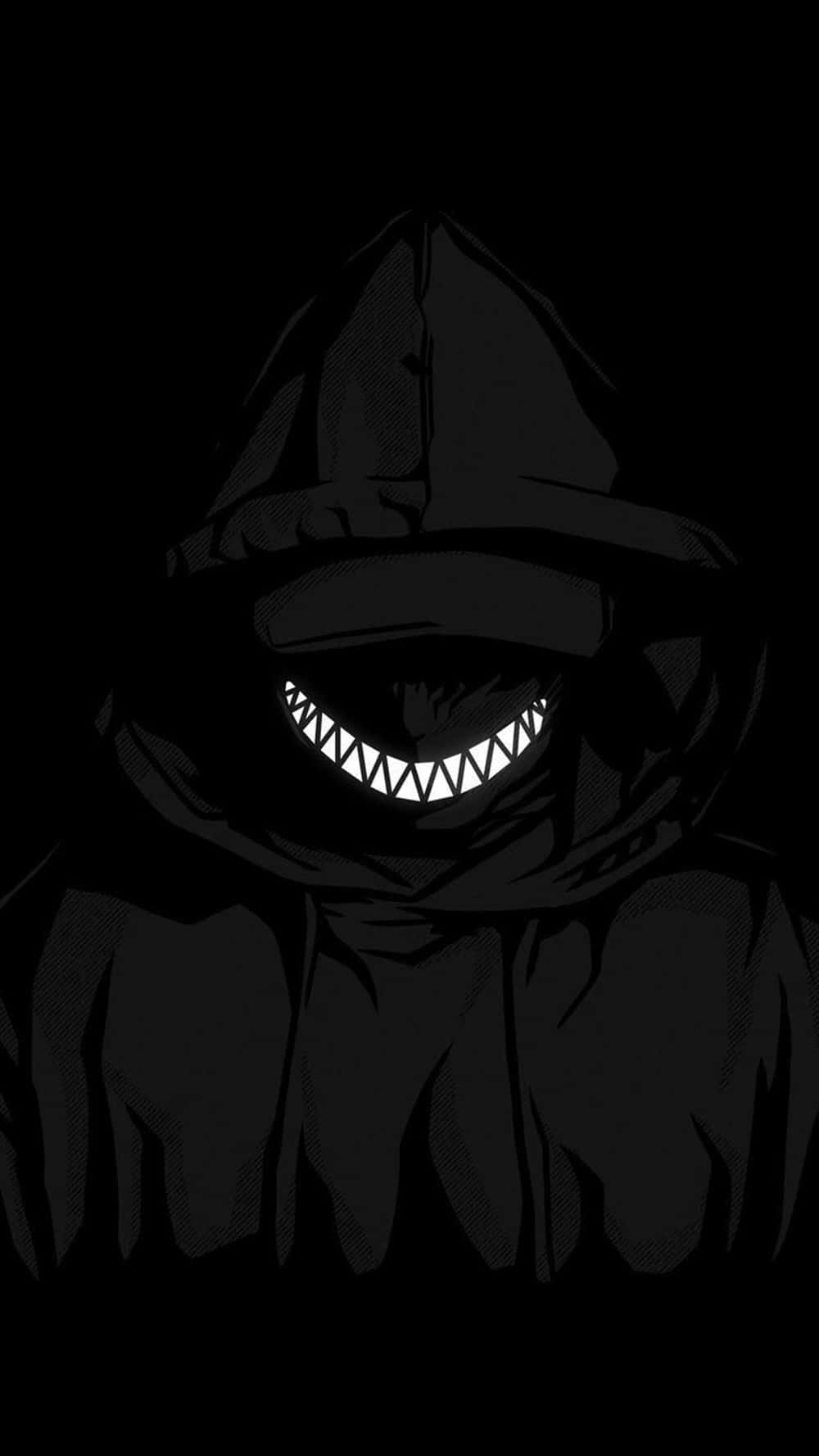 Black Creepy Smile Wallpaper