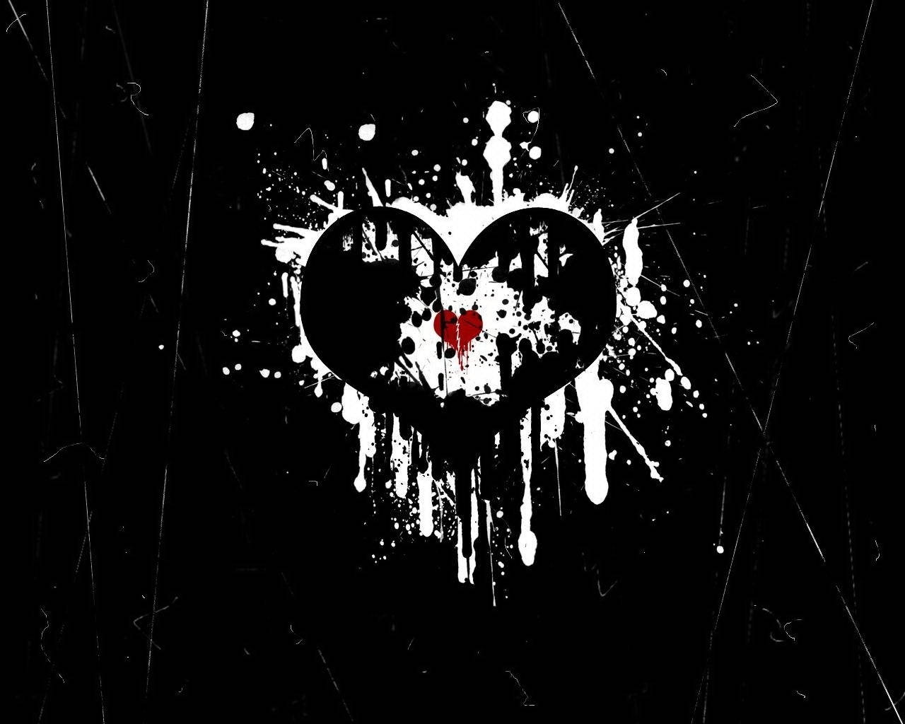 Black Day Heart Wallpaper