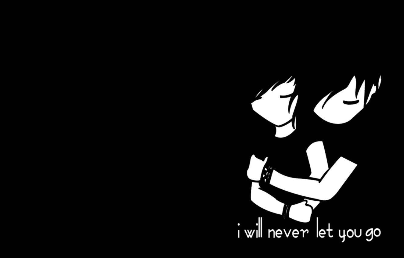 Black Emo Aesthetic Couple Wallpaper