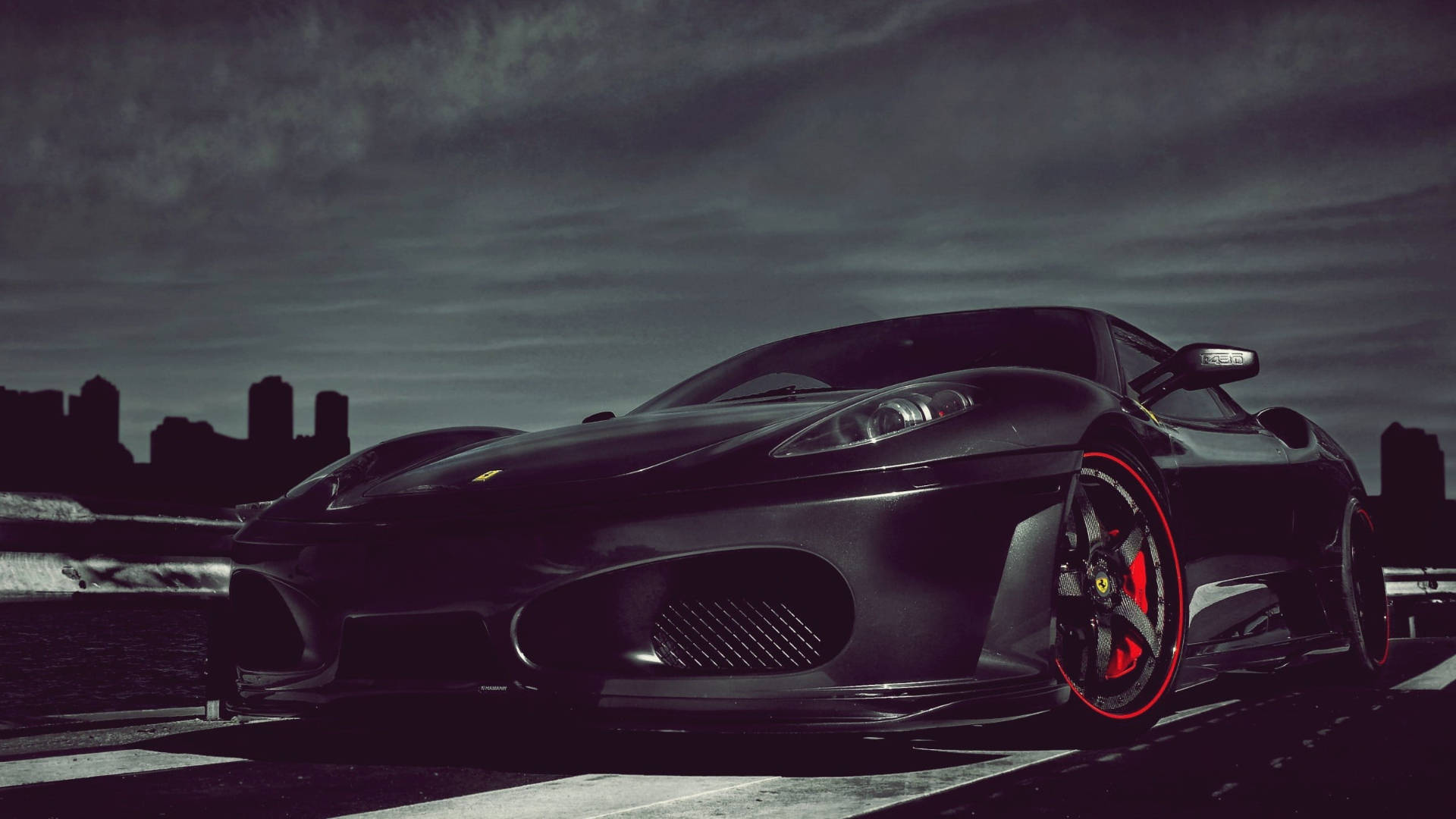 Black Ferrari Ipad Dark Wallpaper