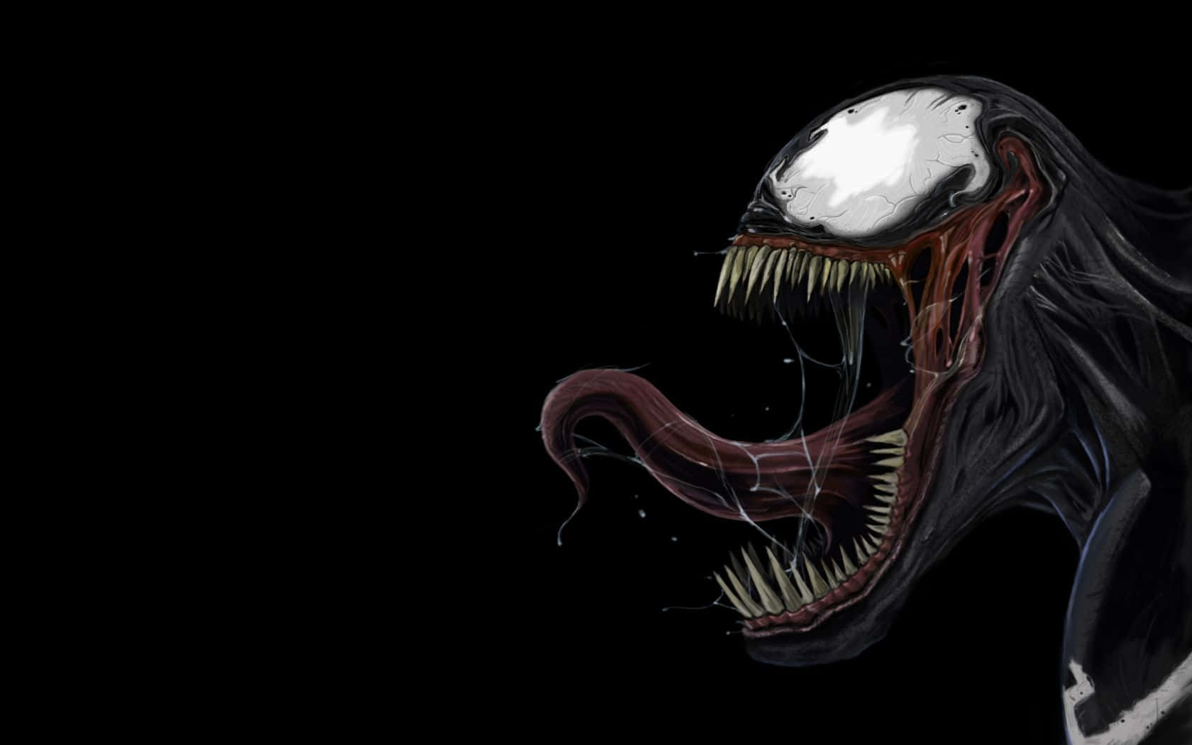 Black Fierce Venom Wallpaper