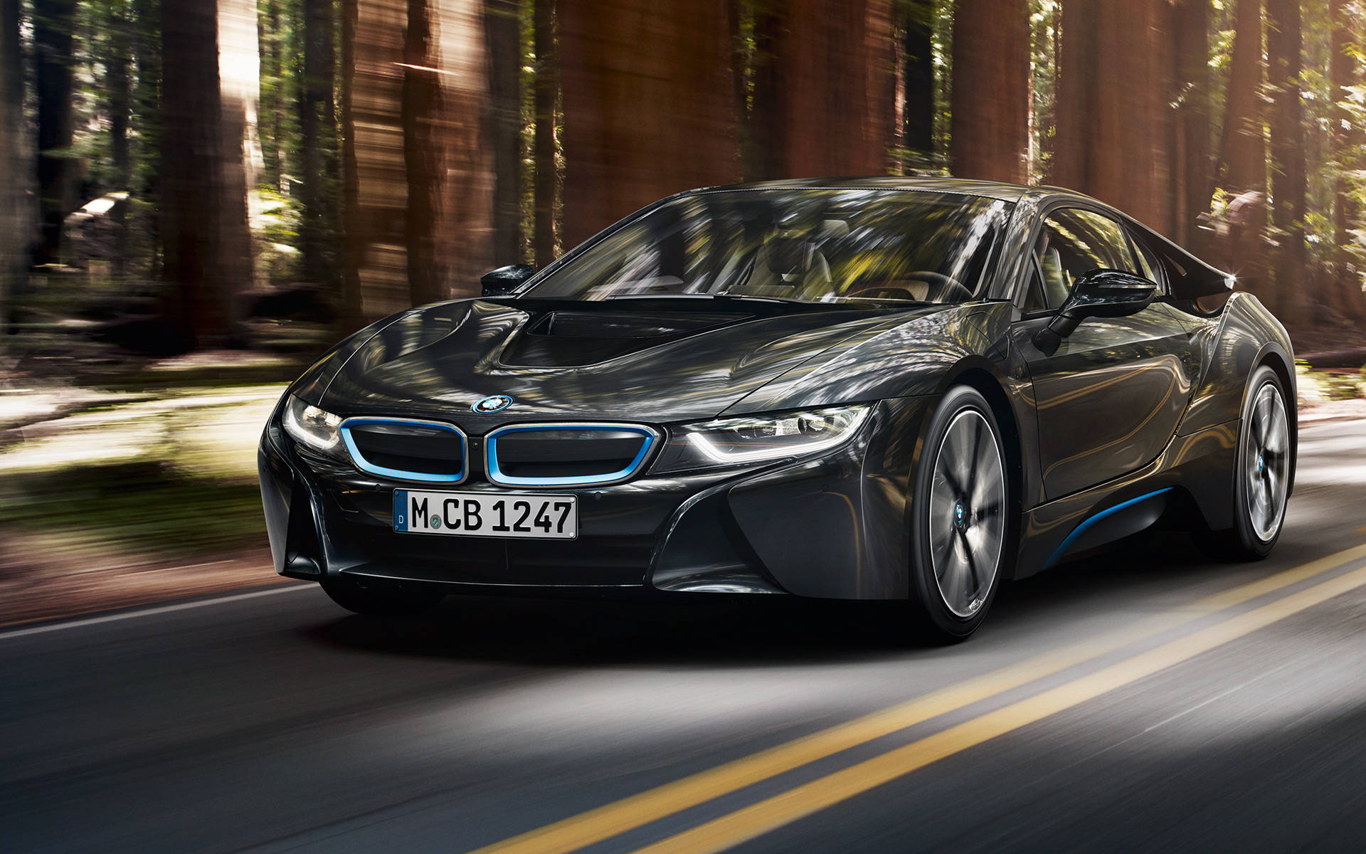 Black Full Hd Bmw I8 Wallpaper