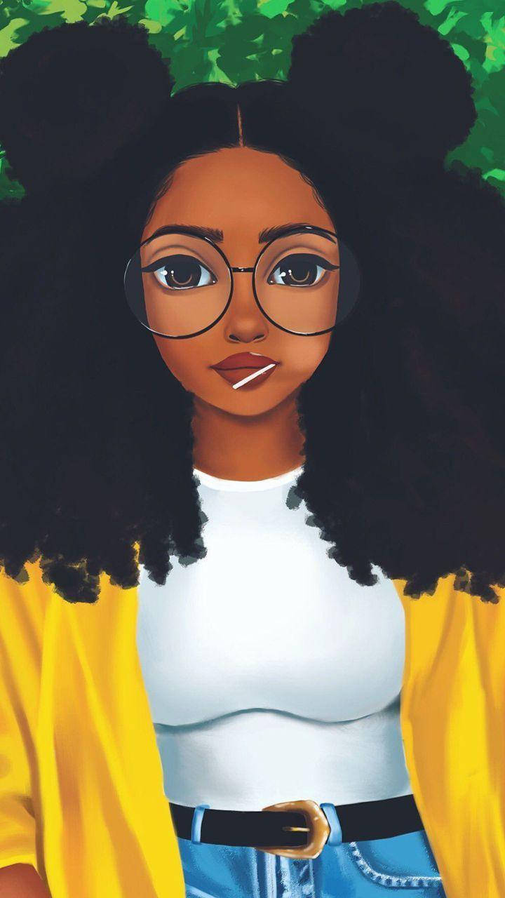 Black Girl Eyeglasses Wallpaper