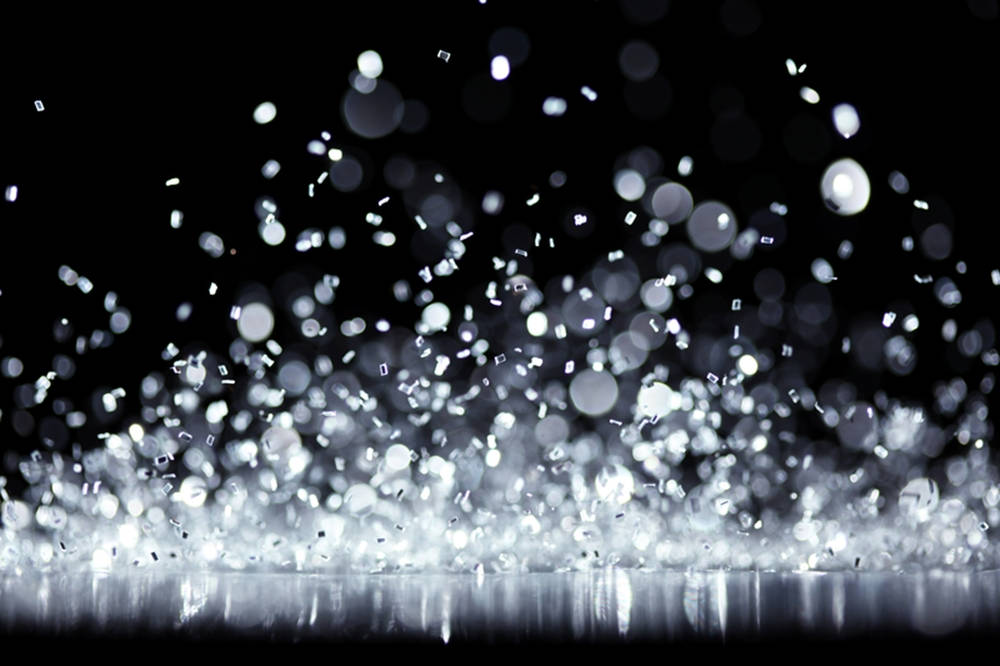 Black Glitter Falling Bokeh Wallpaper