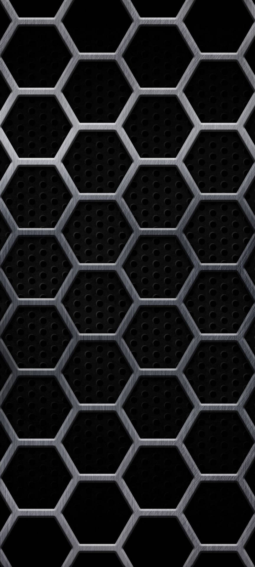 Black Iphone Hexagon Mesh Wallpaper