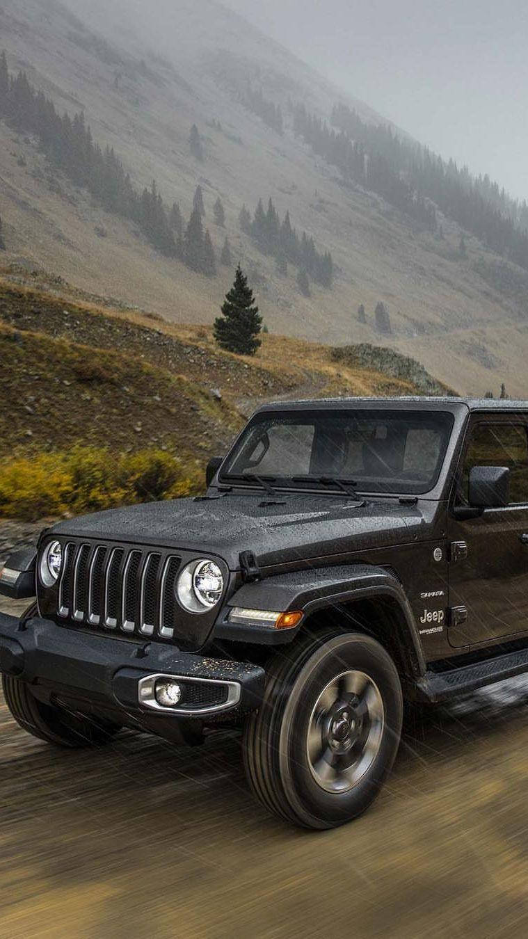 Black Jeep Wrangler Off-road Speeding Wallpaper