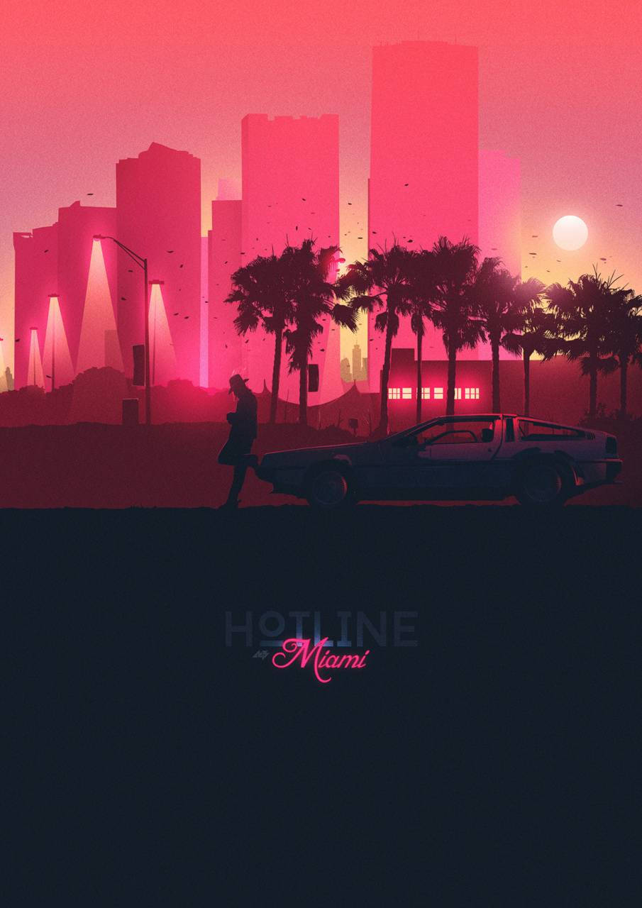 Black Pink Hotline Miami Wallpaper