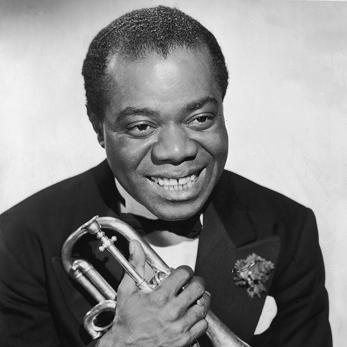 Black Suit Louis Armstrong Wallpaper