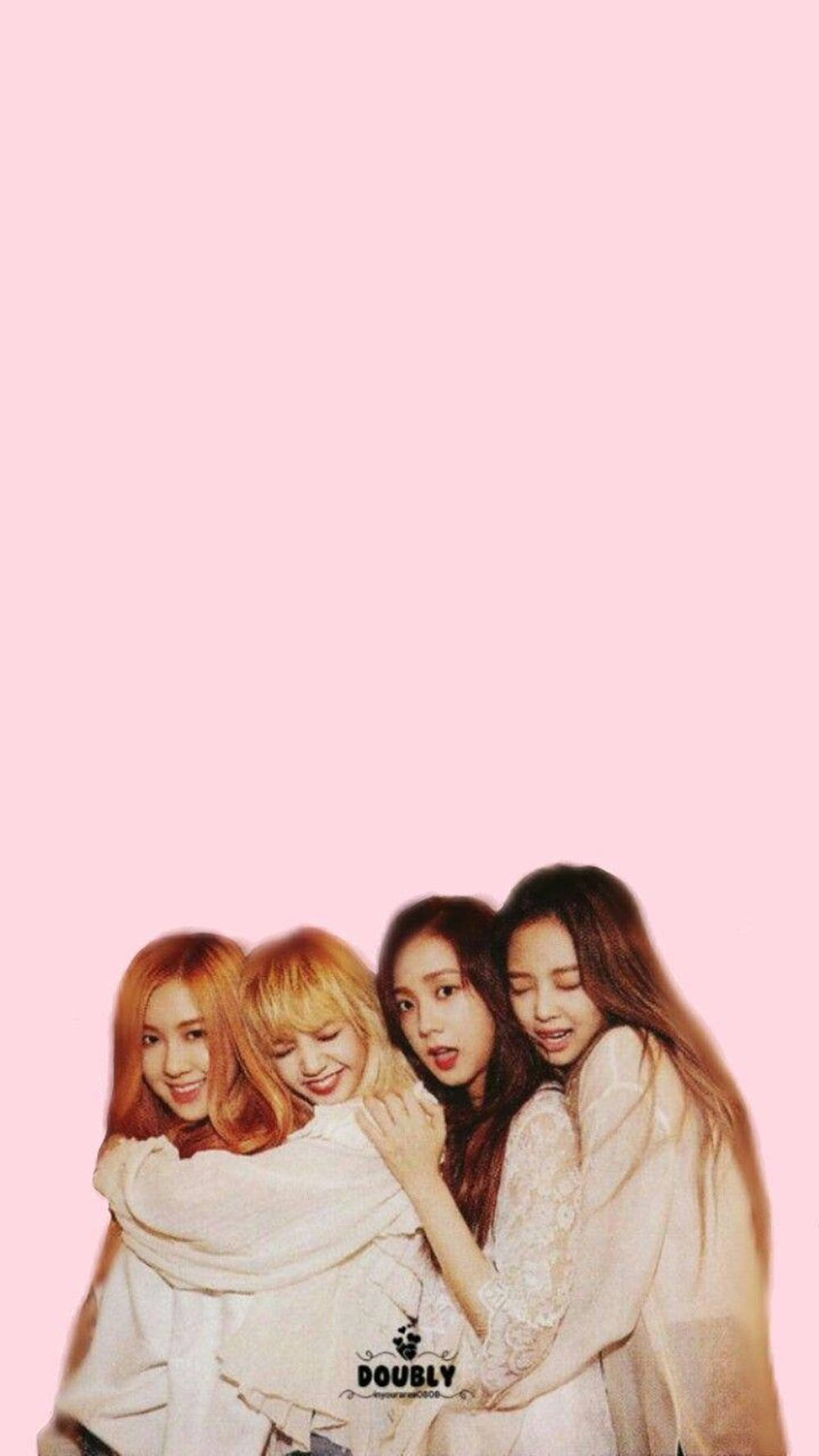 Blackpink Cute Group Hug Shot Wallpaper