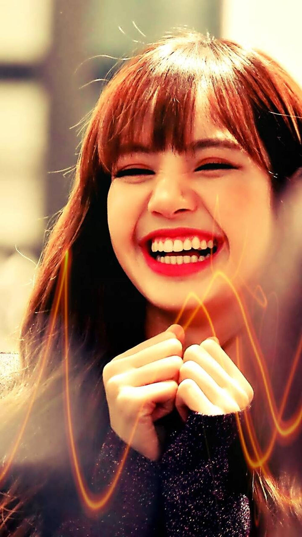 Blackpink Cute Lisa Gummy Smile Wallpaper