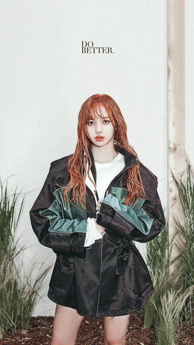 Blackpink Lisa Edgy Wet Look Wallpaper