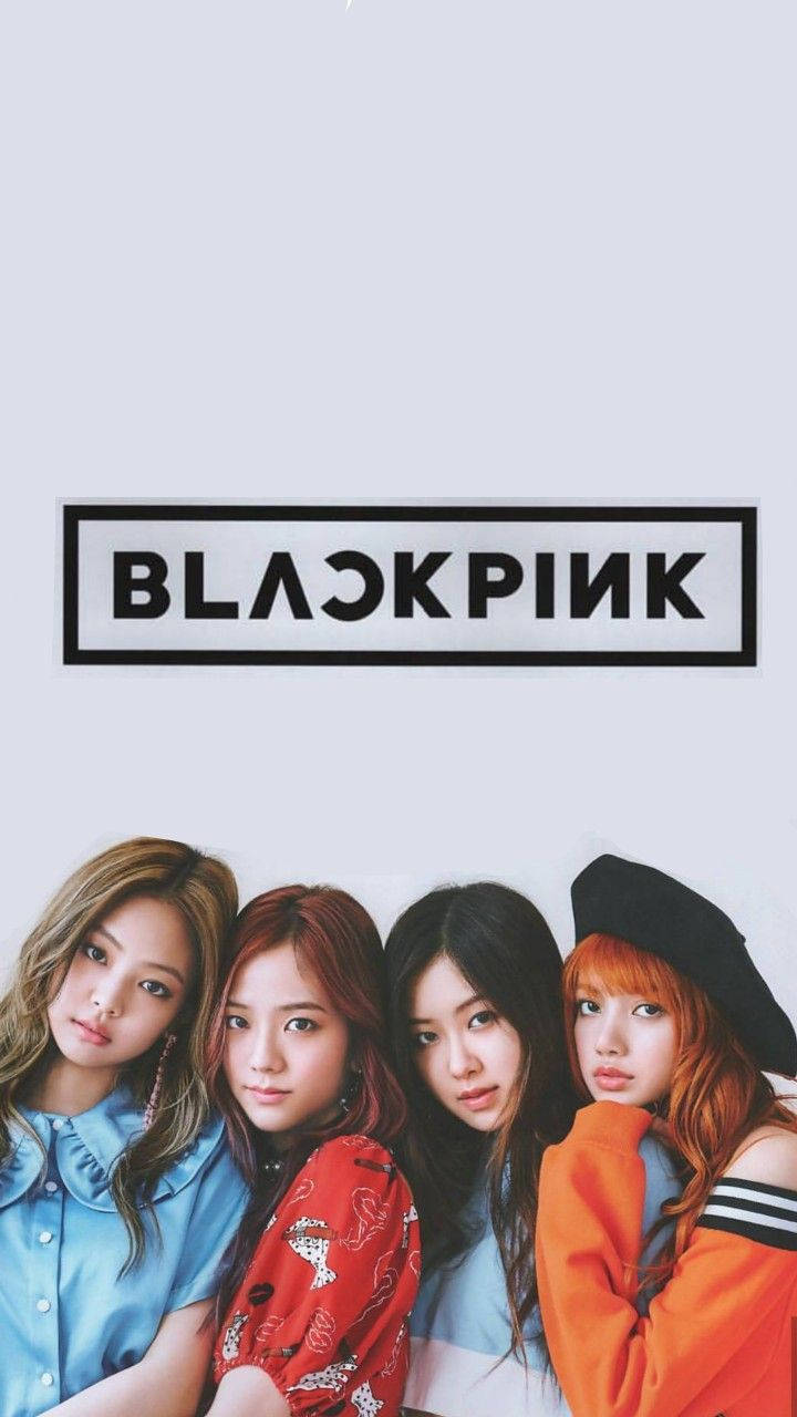 Blackpink Members Lisa, Jennie, Rosé, And Jisoo Strike A Pose With Their Awesome Logo! Wallpaper