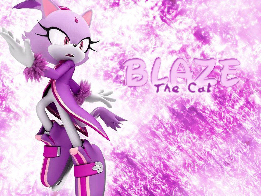 Blaze The Cat Purple Art Wallpaper