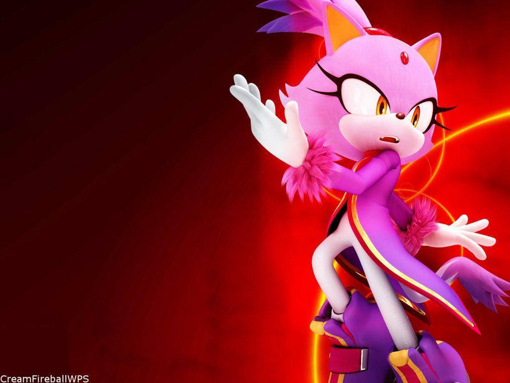 Blaze The Cat Video Game Character Wallpaper