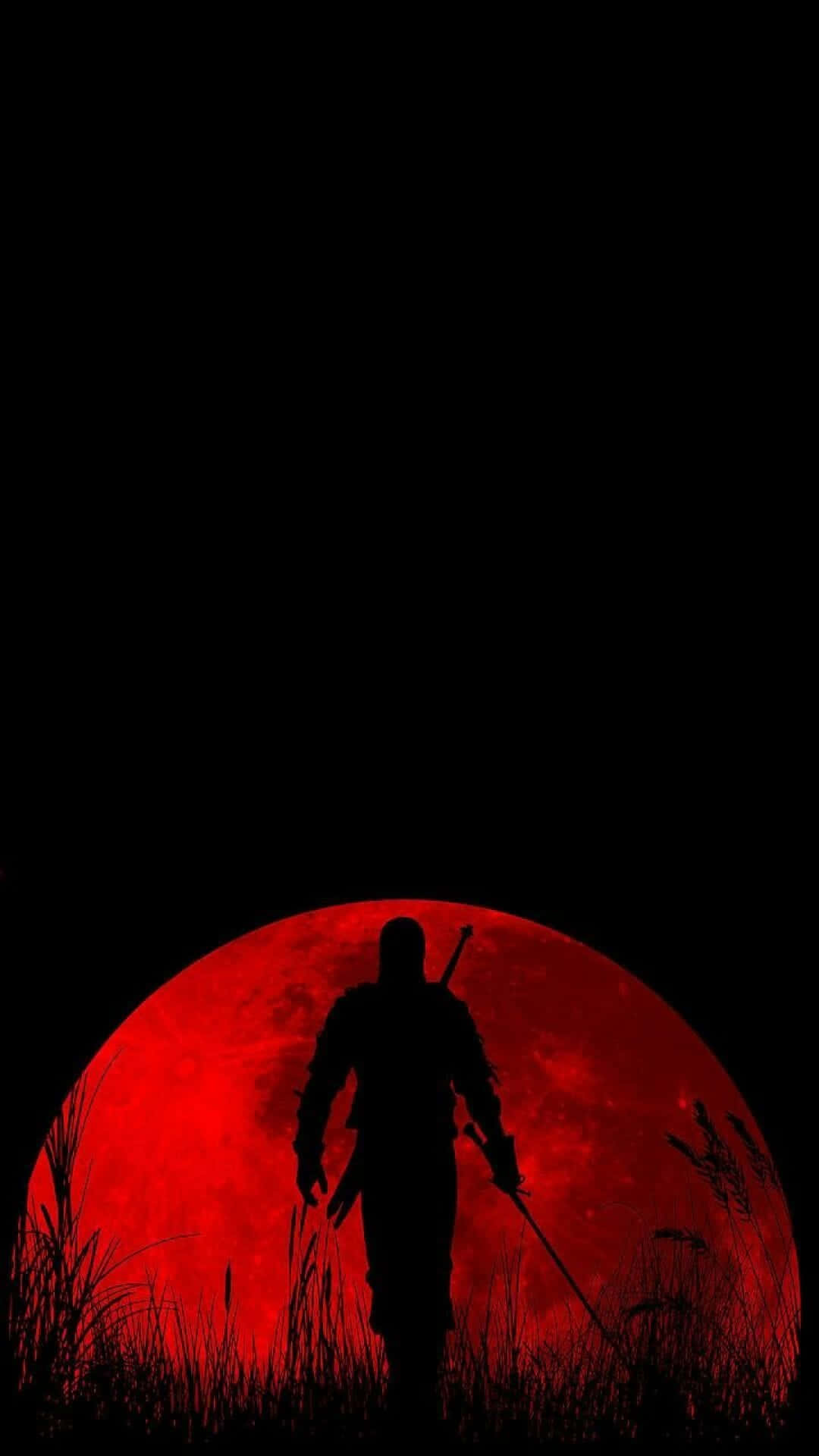Blood Moon Ninja Silhouette Wallpaper