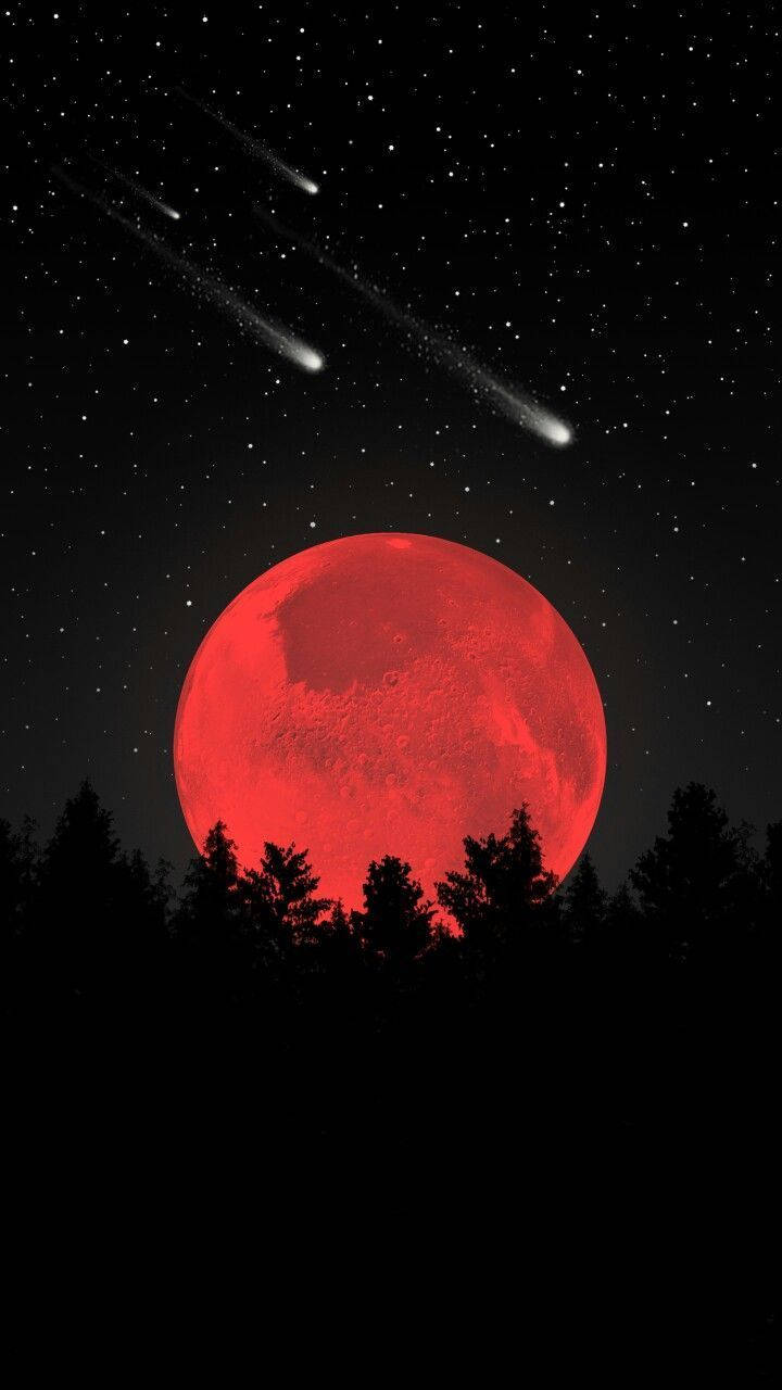 Blood Red Moon Amazing Phone Wallpaper