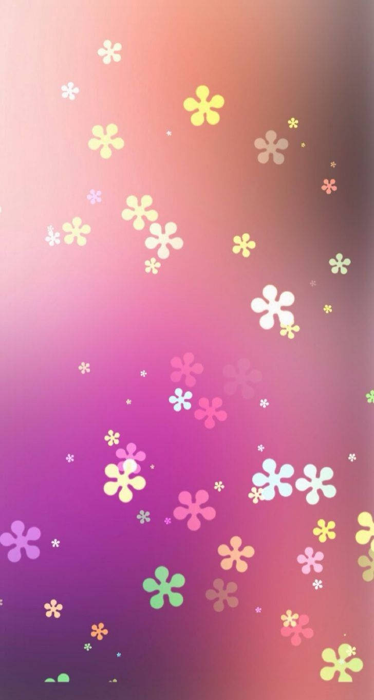 Blooming With Color: Abstract Flower Pattern For A Unique Girly Look Wallpaper