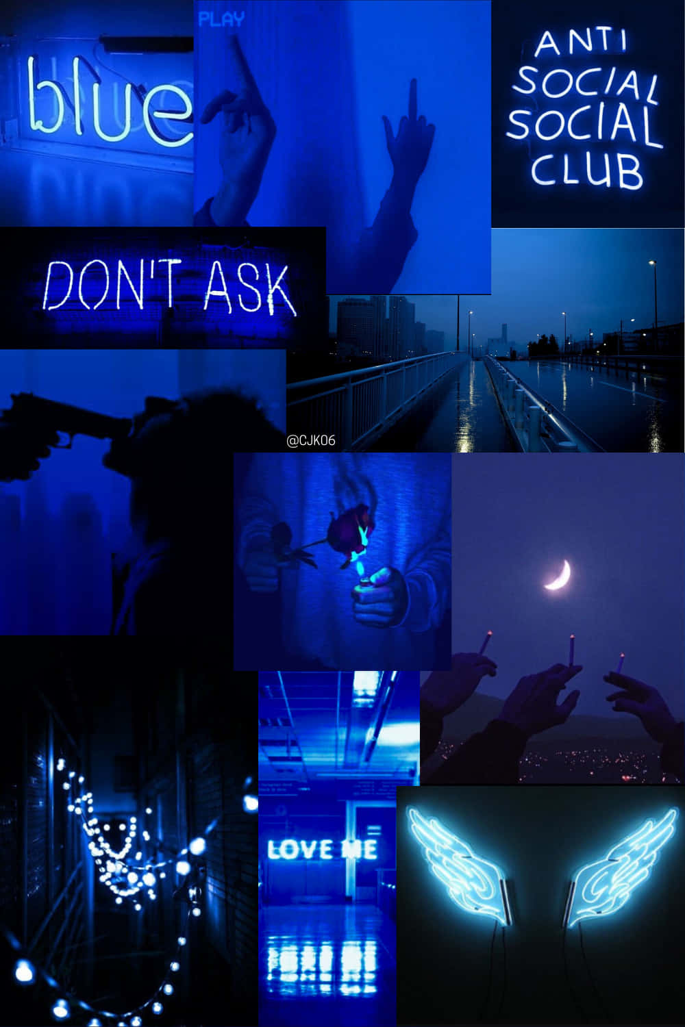Blue Aesthetic Anti Social Club Iphone Wallpaper