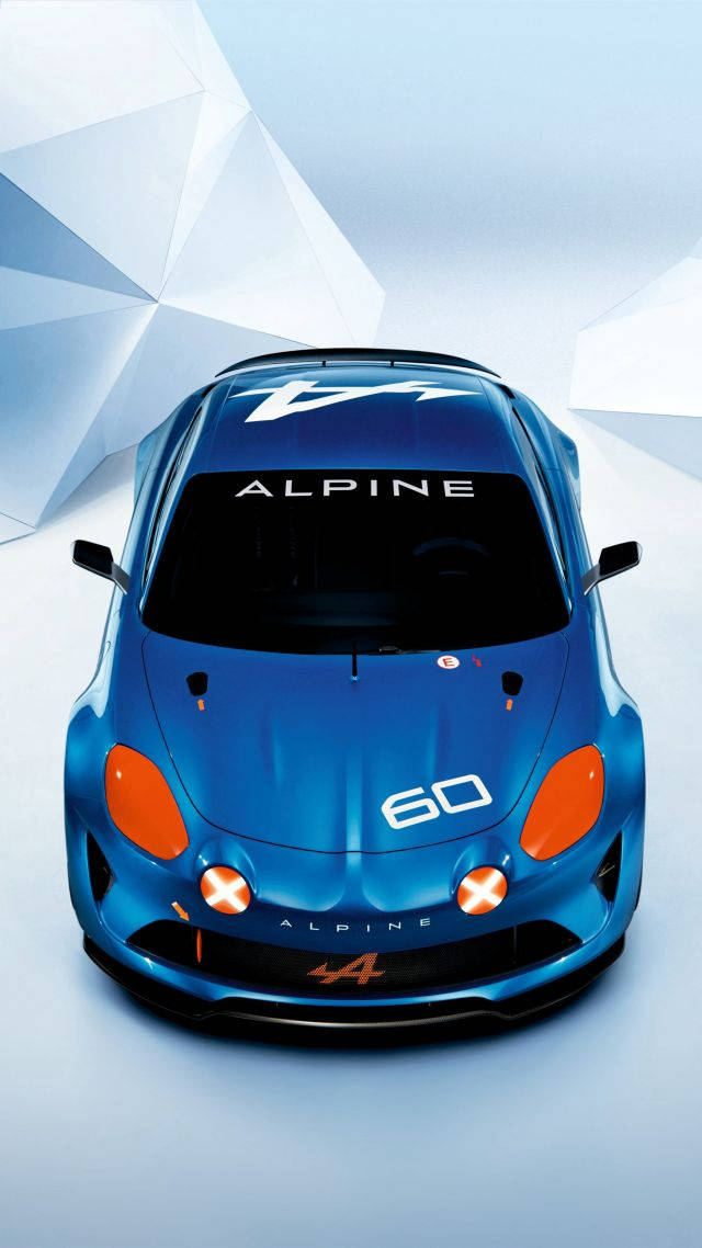 Blue Alpine Diecast Car Wallpaper