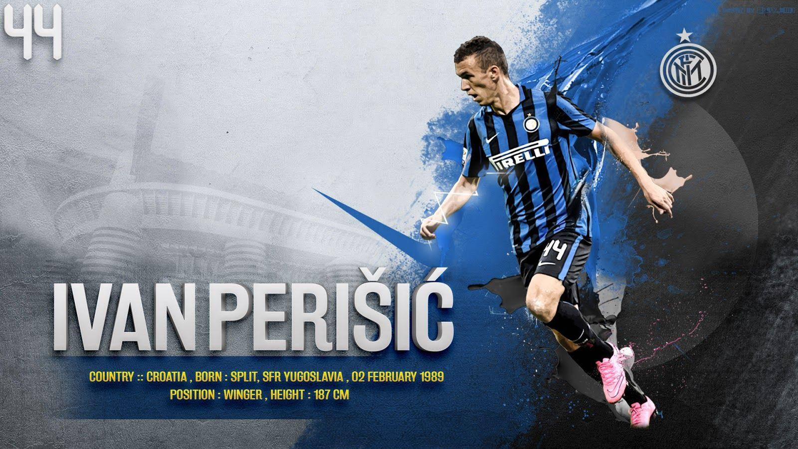 Blue And Black Ivan Perisic Wallpaper