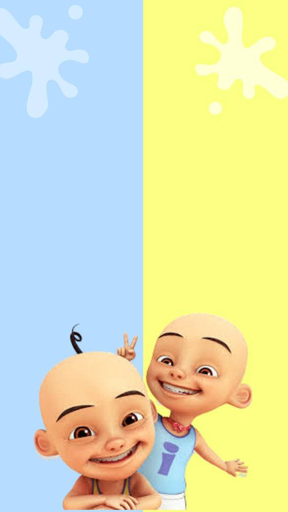 Blue And Yellow Upin & Ipin Wallpaper