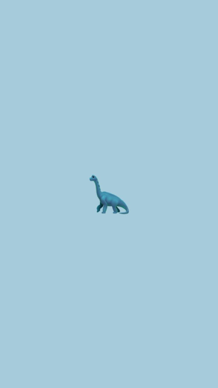 Blue Andesaurus Aesthetic Dino Wallpaper