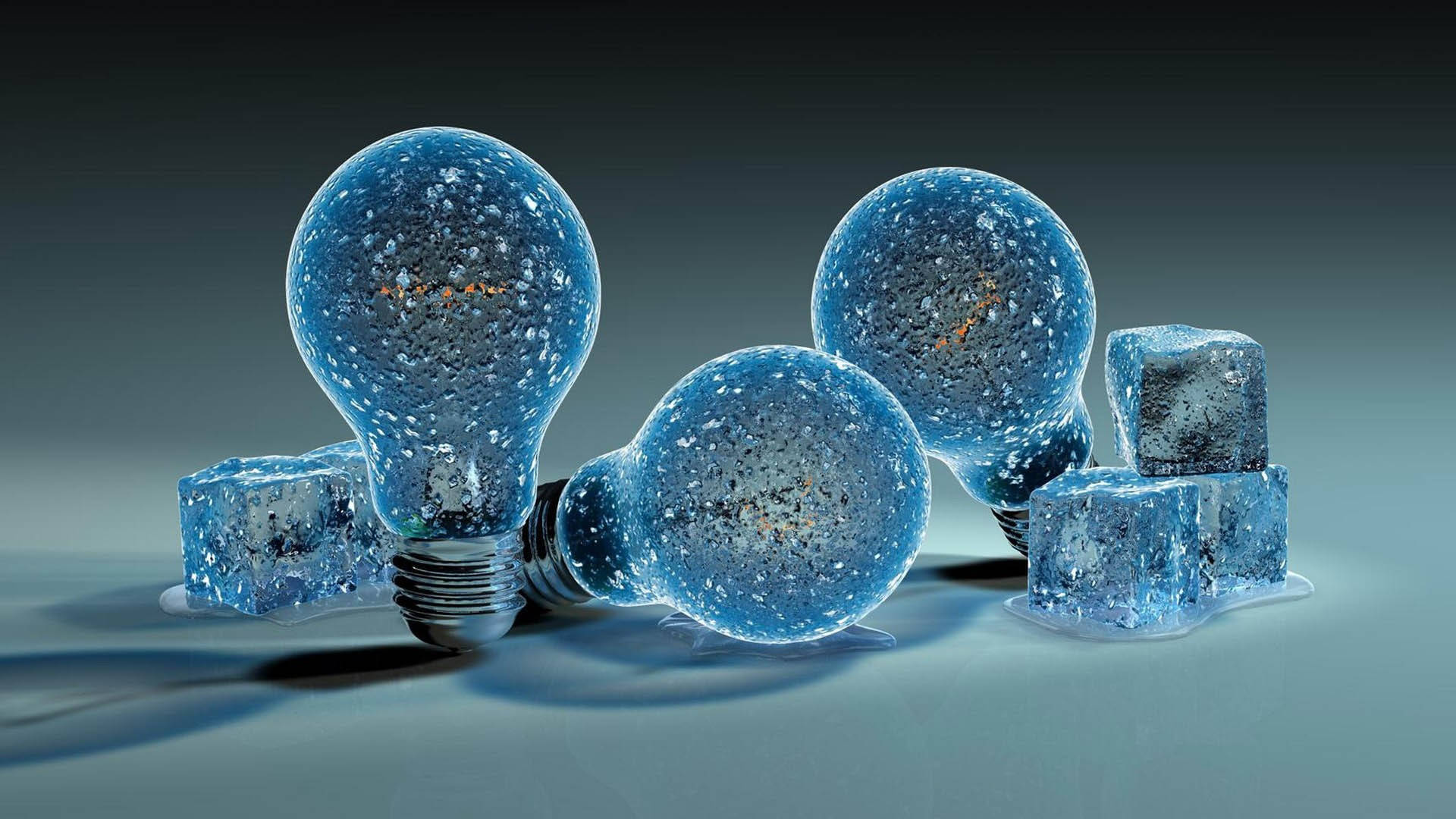 Blue Bulbs Best Desktop Wallpaper