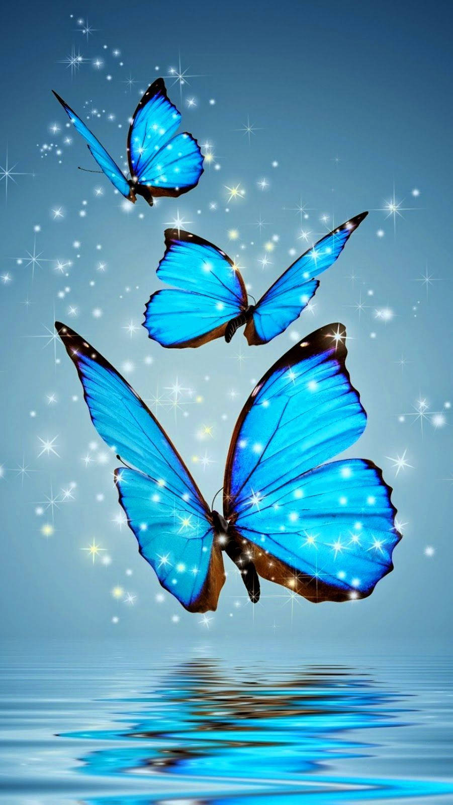 Blue Butterflies Mobile Wallpaper