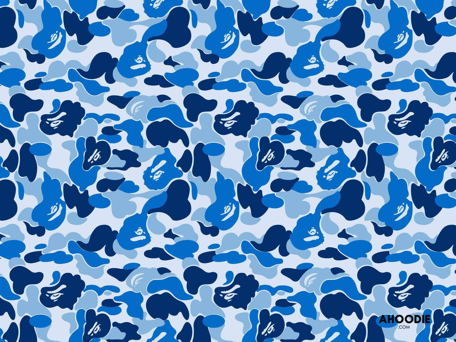Blue Camo Bape Wallpaper