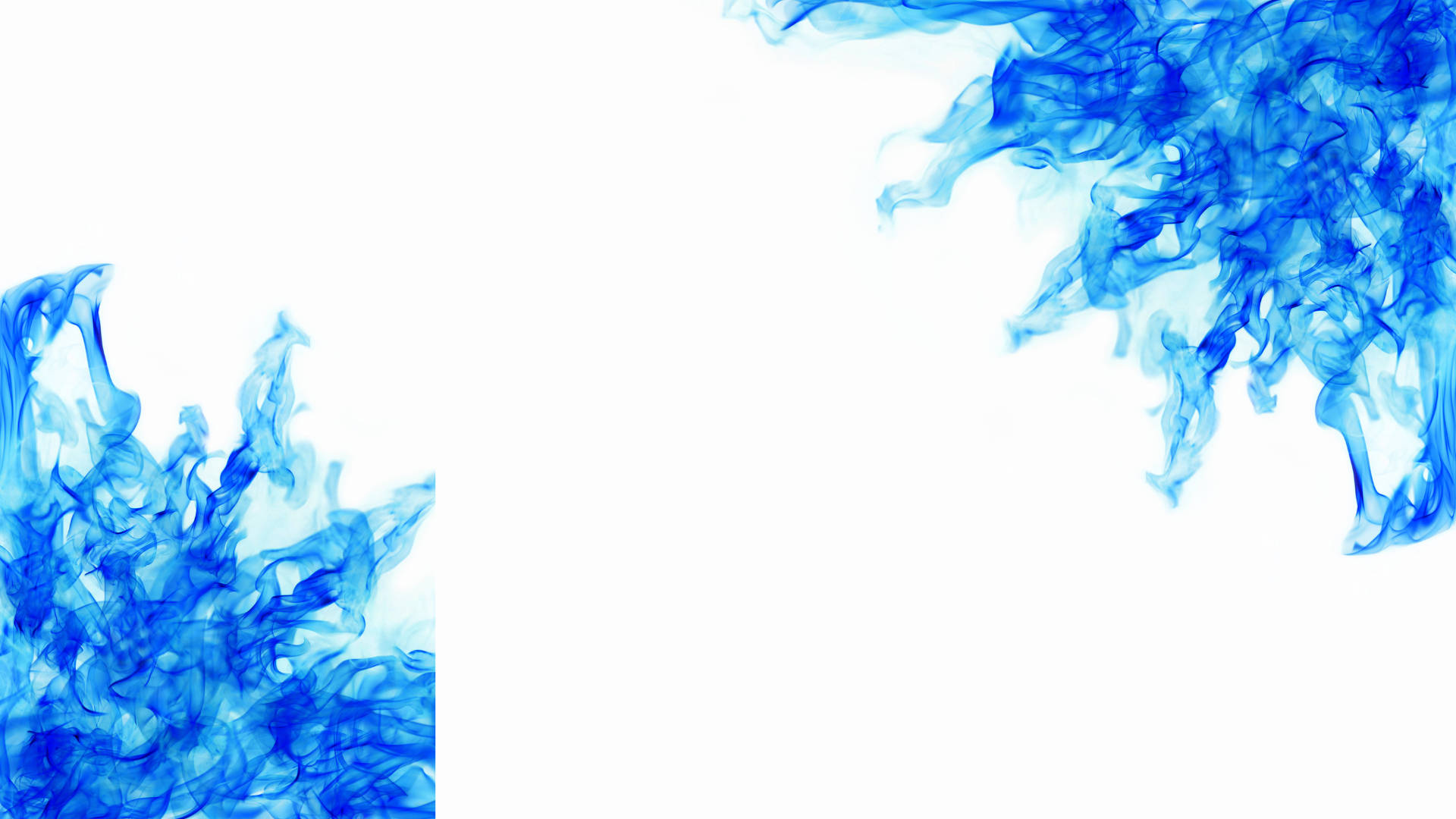 Blue Flames White Wallpaper