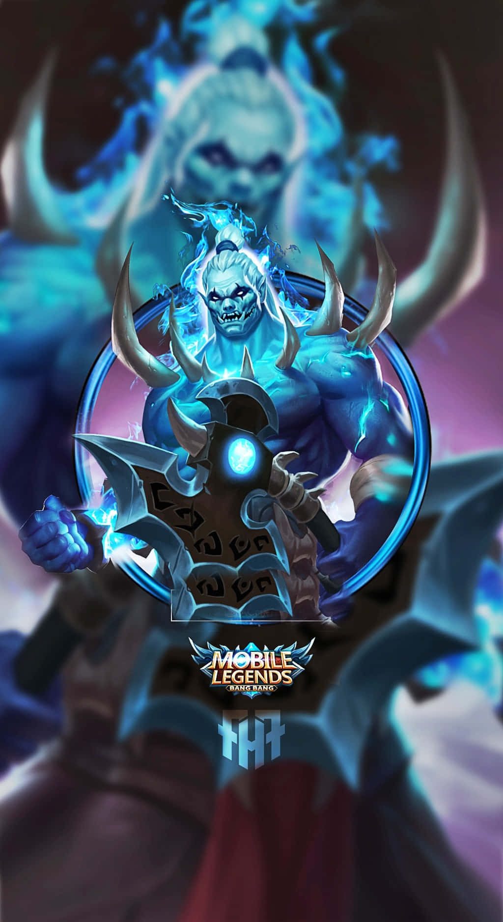 Blue Lit Ghoul's Fury Balmond Mobile Legend Wallpaper