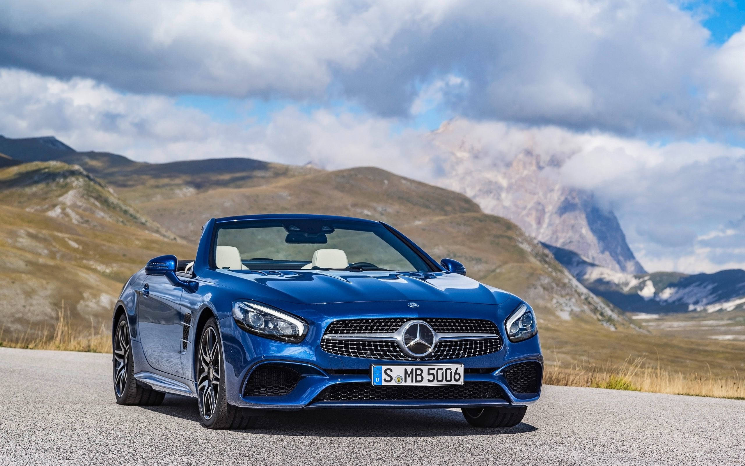 Blue Mercedes-benz Convertible Car Hd Wallpaper