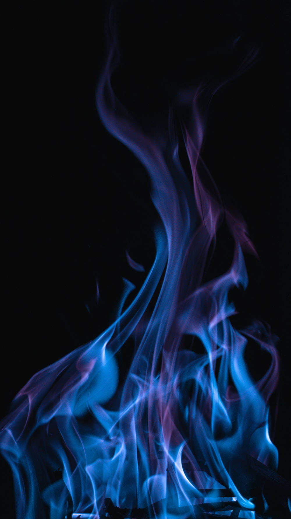 Blue Purple Fire Background Wallpaper