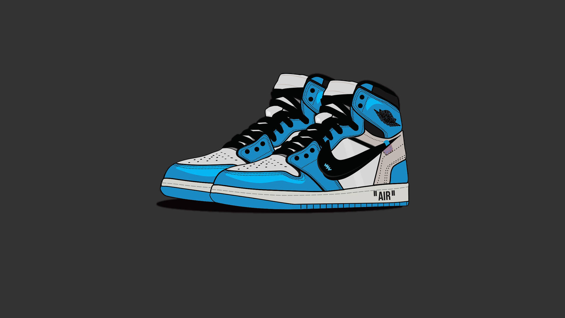 Blue Shoes With Black Nike Icon Wallpaper WallpapersOK