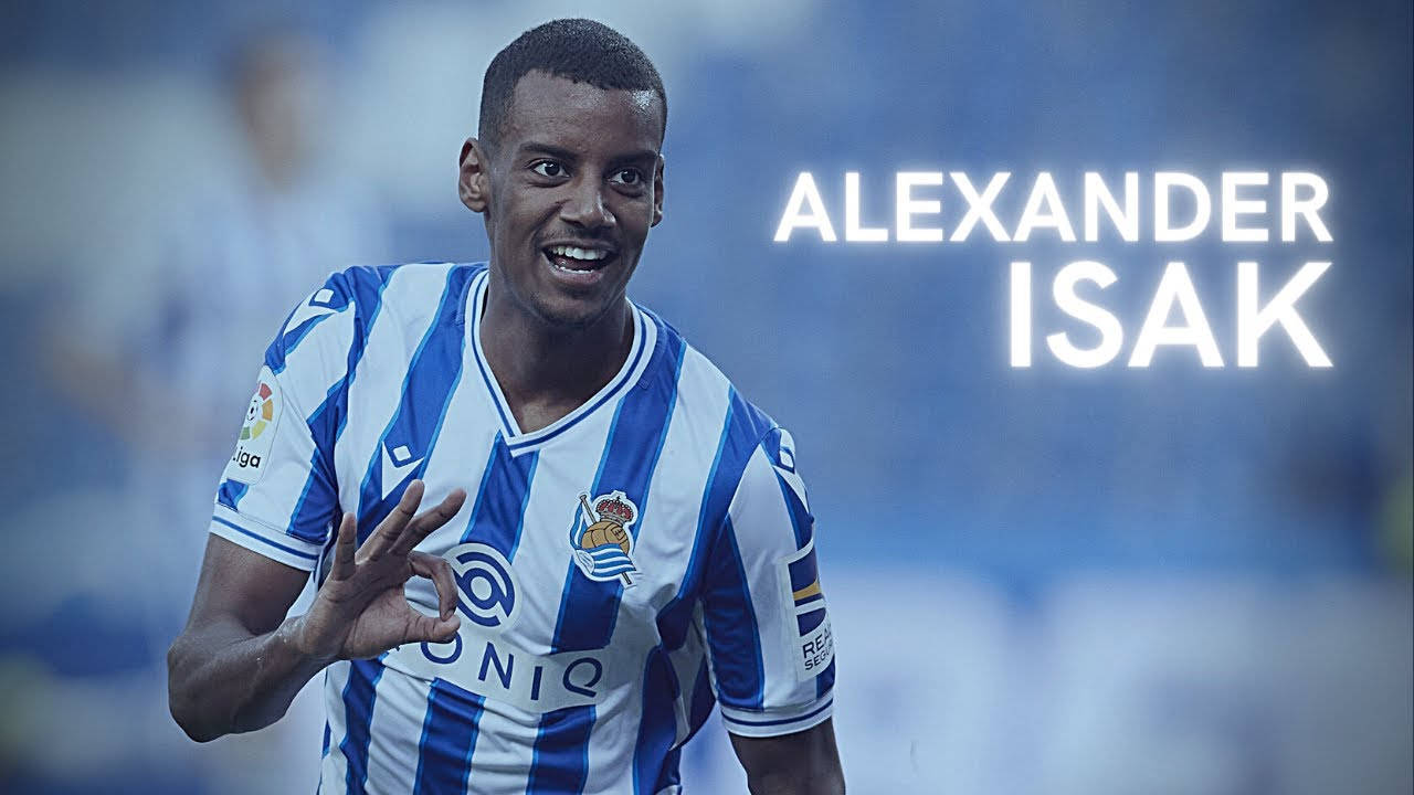 Blue-tinted Photo Of Alexander Isak Wallpaper