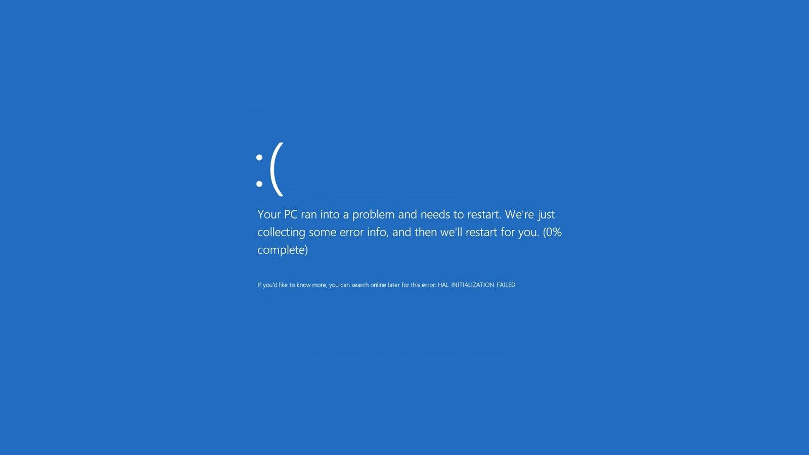 Blue Windows 10 Screen Wallpaper