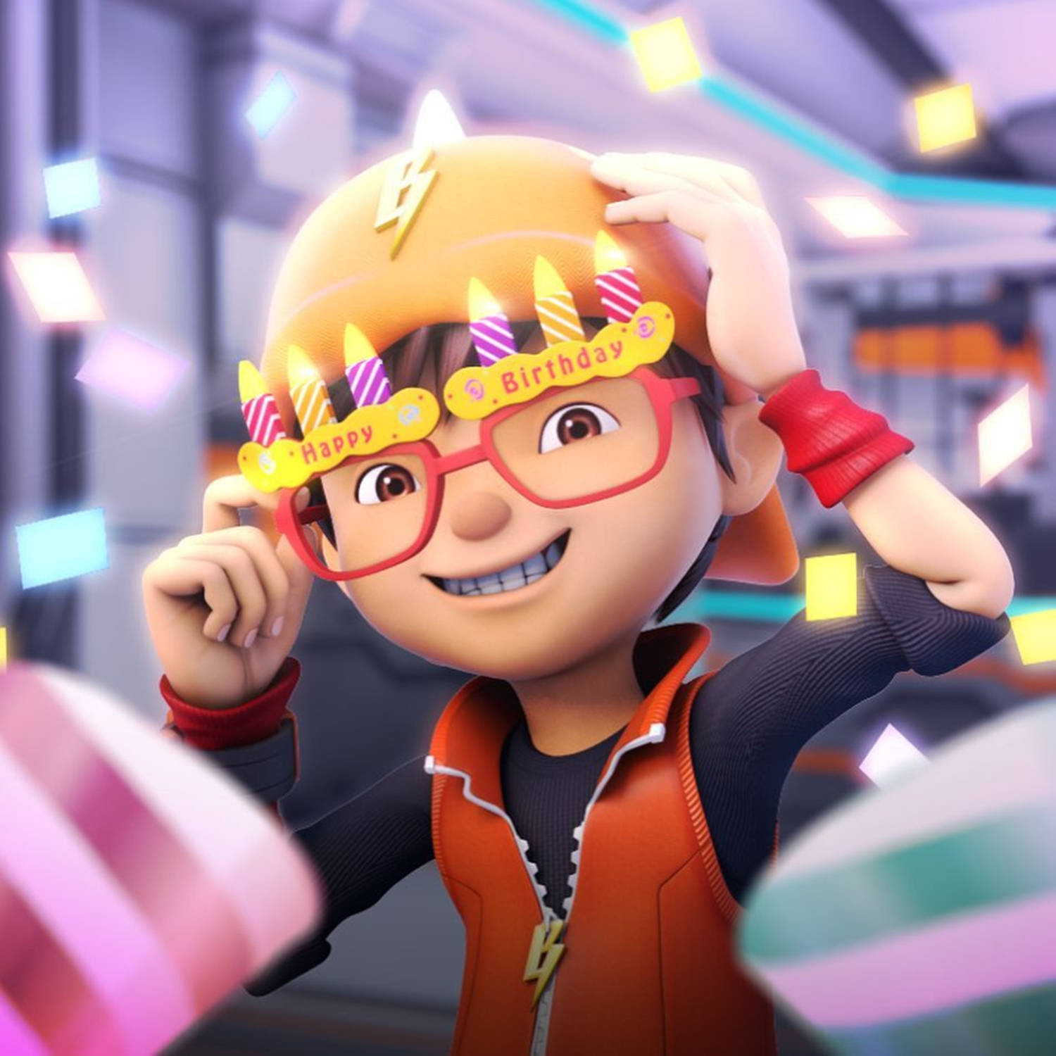 Boboiboy Hd Birthday Eyeglasses Wallpaper