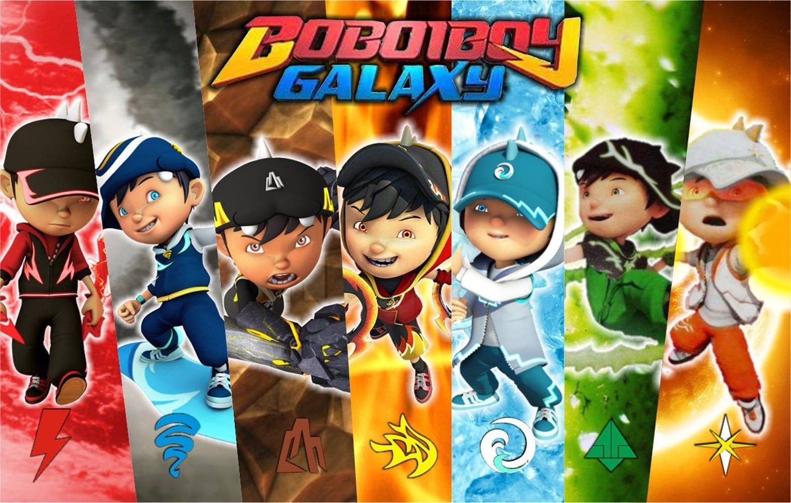 Boboiboy Hd Elemental Superpowers Wallpaper