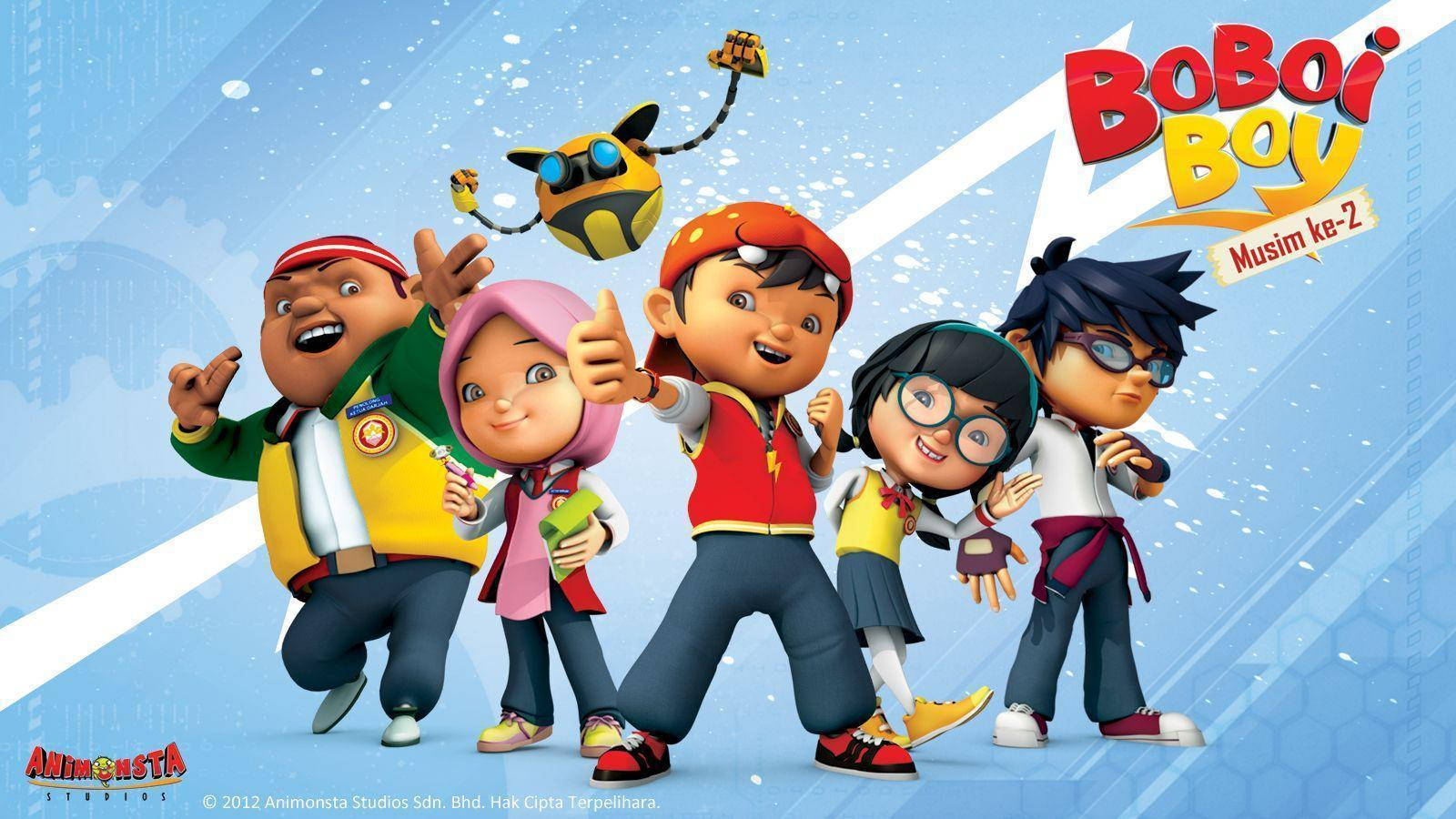 Boboiboy Hd Superhero Gang Wallpaper