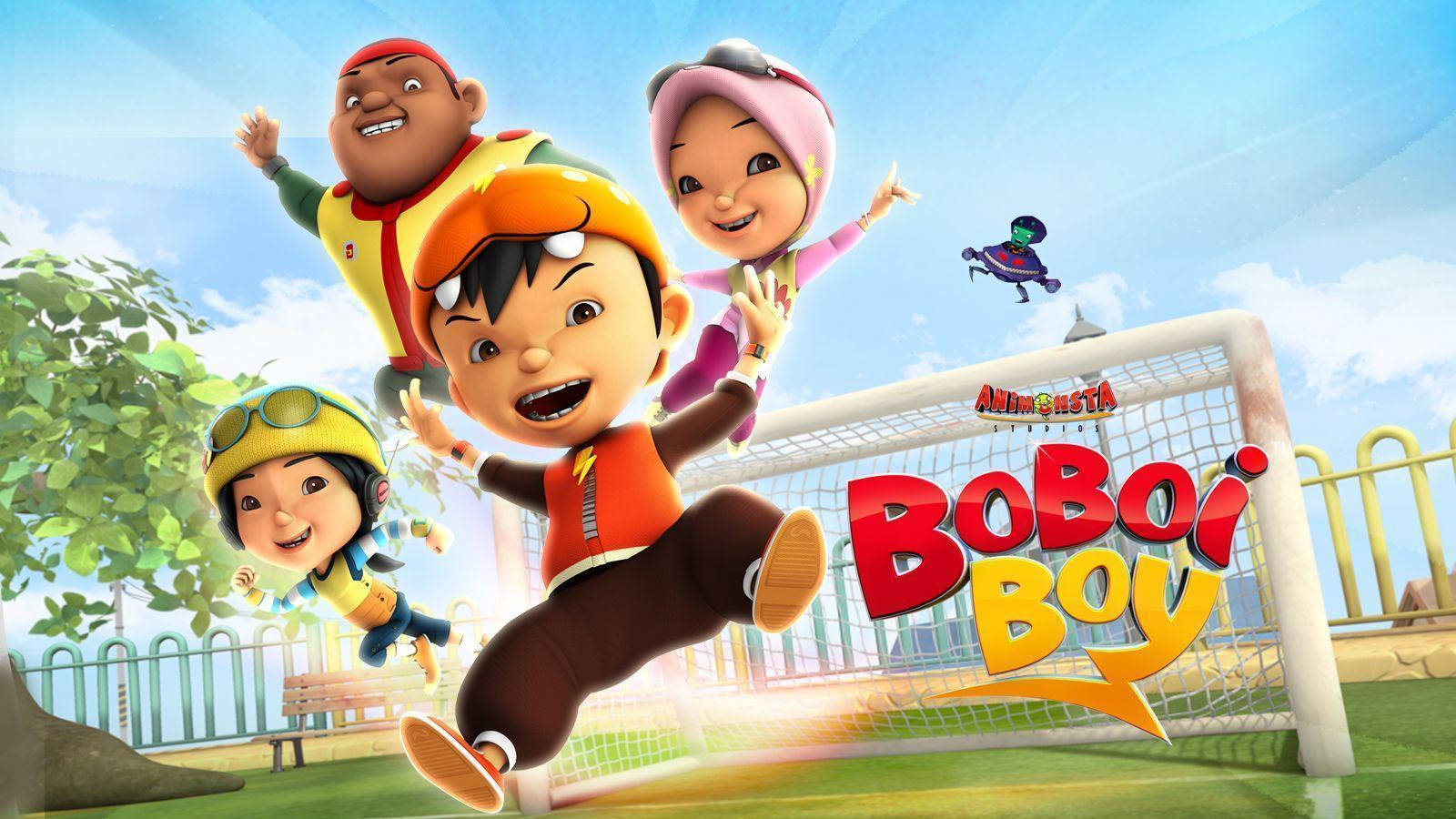 Boboiboy Yaya, Ying, And Gopal Poster Wallpaper